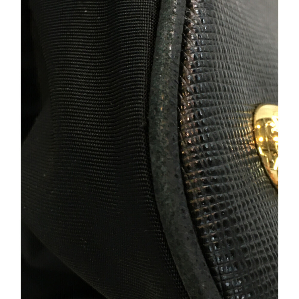 Prada Tessuto Saffiano Leather Black Satchel Bag - Picture 5 of 6